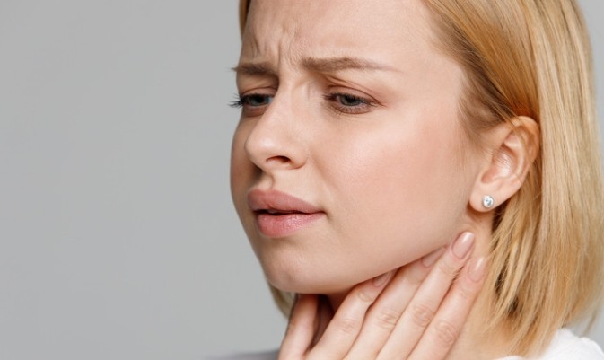 Swollen lymph nodes in the neck